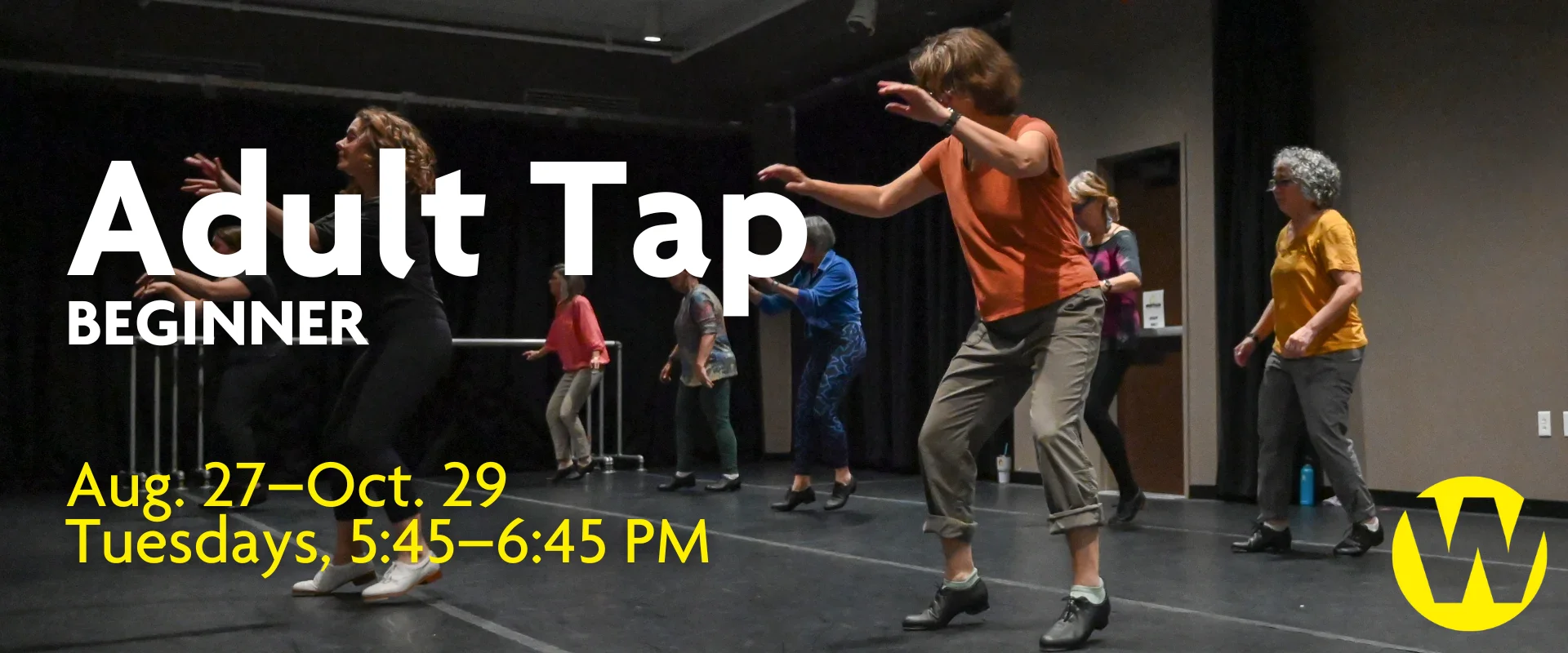 Adult Tap Beginner, Tuesdays, 5:45-6:45 PM, Aug. 27-Oct. 29