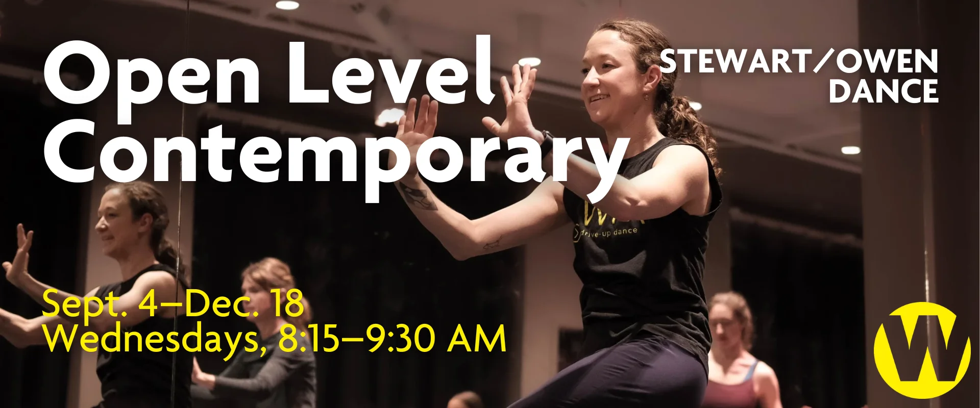 Open Level Contemporary with Stewart/Owen Dance, Wednesdays, 8:15-9:30 AM, Sept. 4-Dec. 18