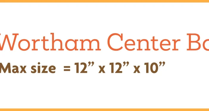 Wortham Center Bag Policy. Max size: 12" x 12" x 10"