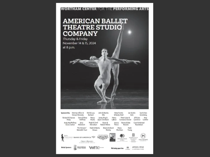 American Ballet Theatre Studio Company program for Asheville, November 14 & 15, 2024.