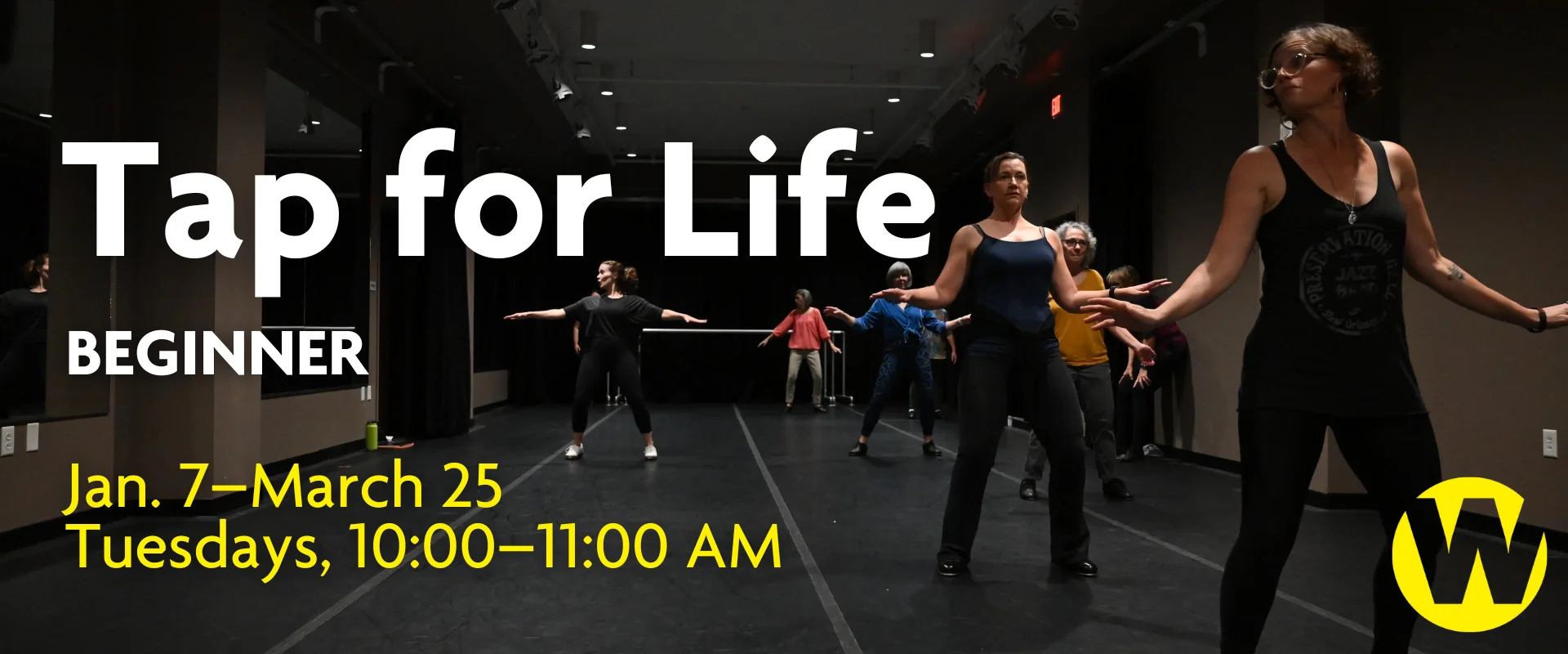 Tap for Life: Beginner, January 7-March 25, Tuesdays, 10-11 AM