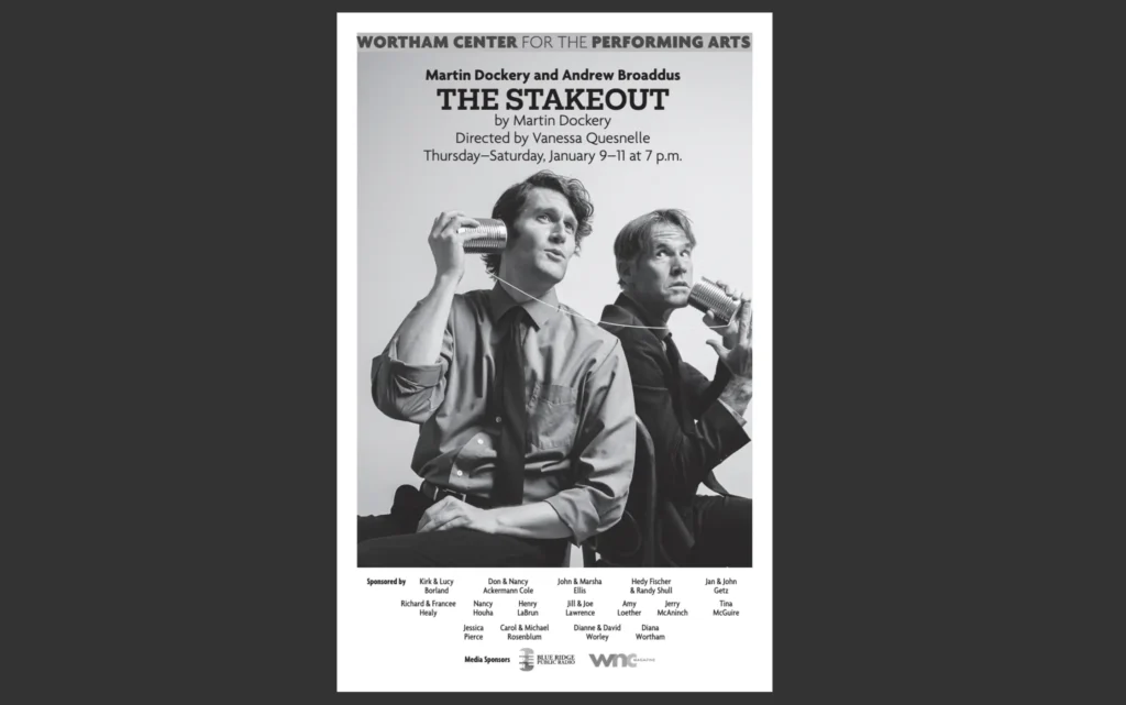 The Stakeout by Martin Dockery - playbill program for January 9–11, 2025 at the Wortham Center